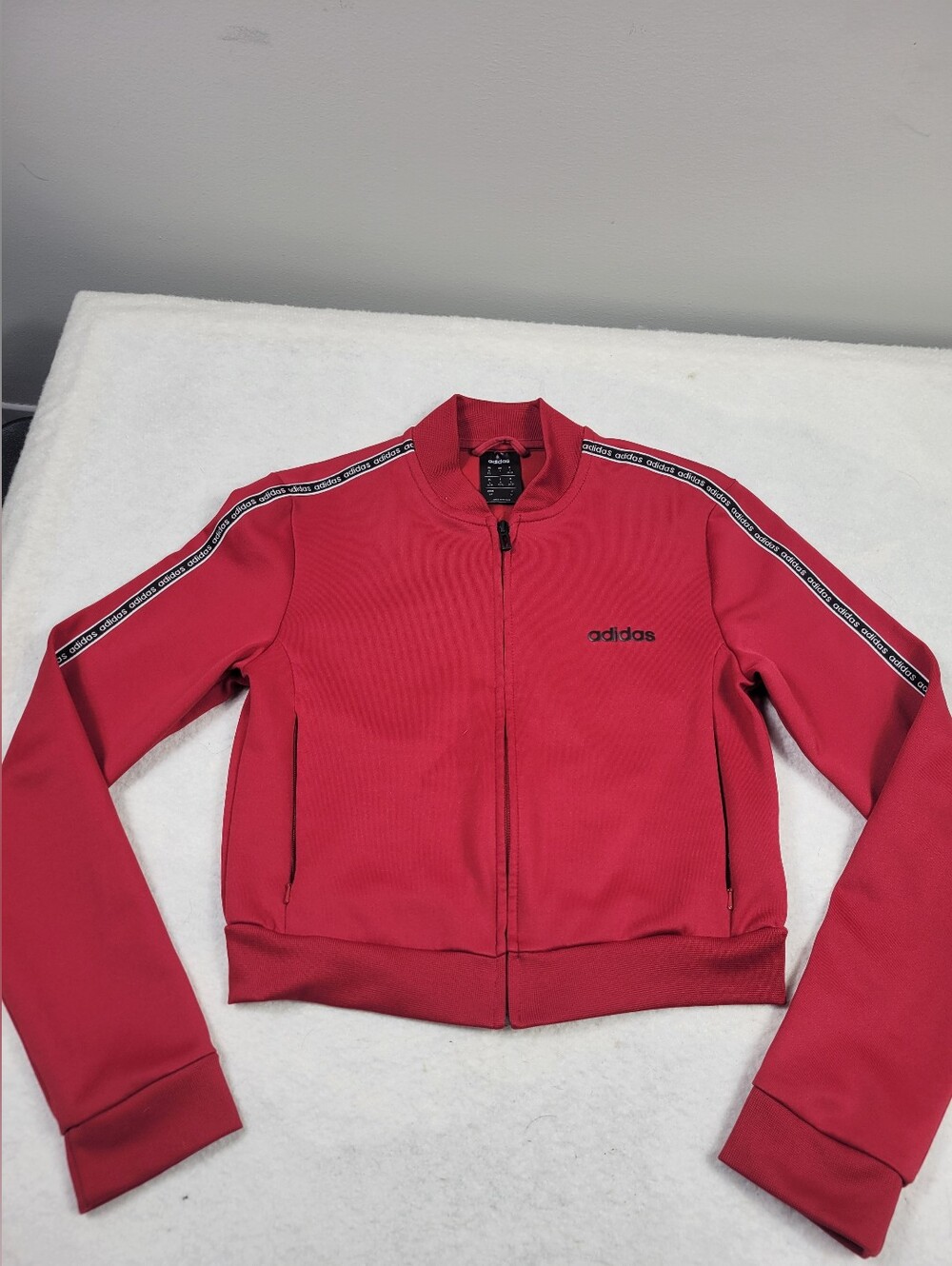 Adidas Women's Climalite Logo Tape Full-Zip Track Jacket - Size S